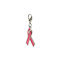 12 Pack: Charmalong™ Pink & Rhodium Ribbon Charm by Bead Landing™